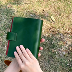 Reliure en cuir pleine fleur A6, Organiseur 6 anneaux rechargeable, Carnet de voyage, Carnet de croquis avec gravure personnalisable, Journal de Noël