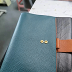 Organizer A5 aus Vollnarbenleder/PU, nachfüllbarer 6-Ring-Kalender, Reisetagebuch, Skizzenbuch mit 20 Ringen und individueller Gravur