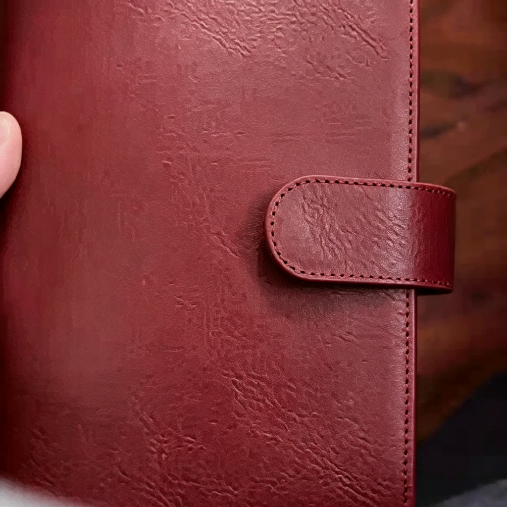 Notizbuch aus Vollnarbenleder A5s/puo mit 6 Ringen, nachfüllbarer Organizer, Reisetagebuch, Skizzenbuch mit individueller Gravur
