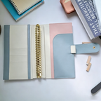 Full Grain Leather Planner A5s/puo 6 Ring Refillable Binder Travelers Journal 20 Ring Sketchbook with Custom Engraving