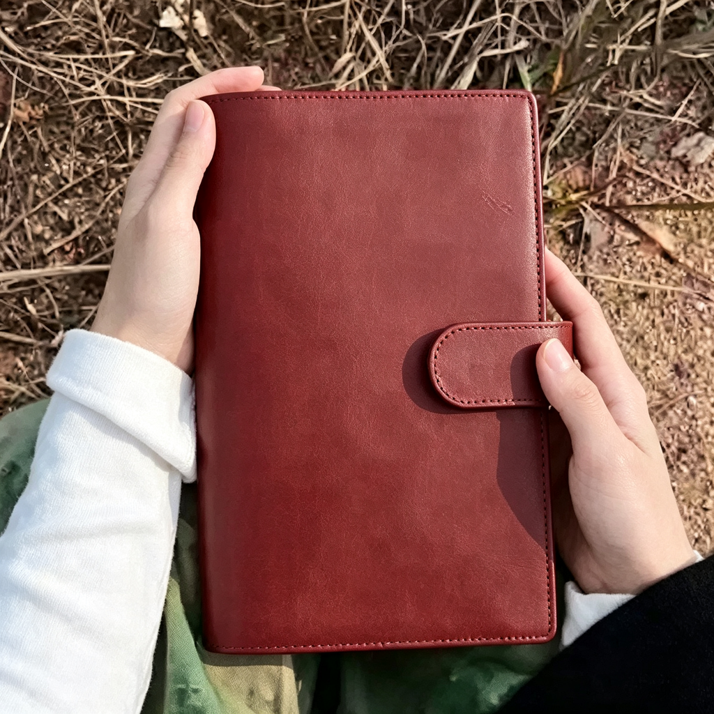 Notizbuch aus Vollnarbenleder A5s/puo mit 6 Ringen, nachfüllbarer Organizer, Reisetagebuch, Skizzenbuch mit individueller Gravur