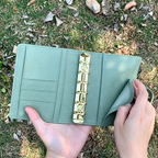 Full Grain Leather A7 Planner 6-Ring Refillable Binder Travelers Journal Sketchbook with Custom Engraving