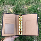 Full Grain Leather A7 Planner 6-Ring Refillable Binder Travelers Journal Sketchbook with Custom Engraving