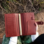 Notizbuch aus Vollnarbenleder A5s/puo mit 6 Ringen, nachfüllbarer Organizer, Reisetagebuch, Skizzenbuch mit individueller Gravur