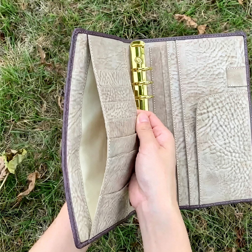 Full Grain Leather Binder A5s/puo 6 Ring Refillable Planner Travelers Journal Sketchbook with Custom Engraving