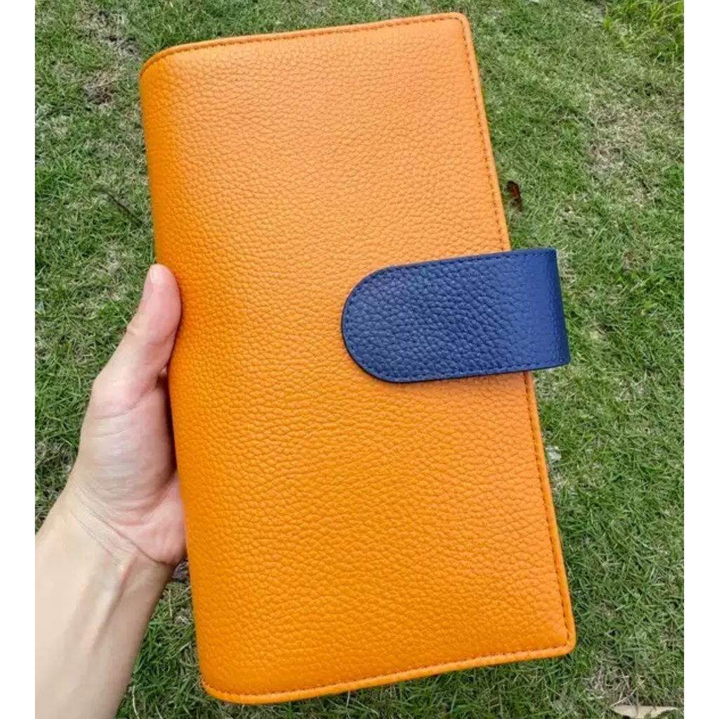 Organizer A5 aus Vollnarbenleder/PU, nachfüllbarer 6-Ring-Kalender, Reisetagebuch, Skizzenbuch mit 20 Ringen und individueller Gravur