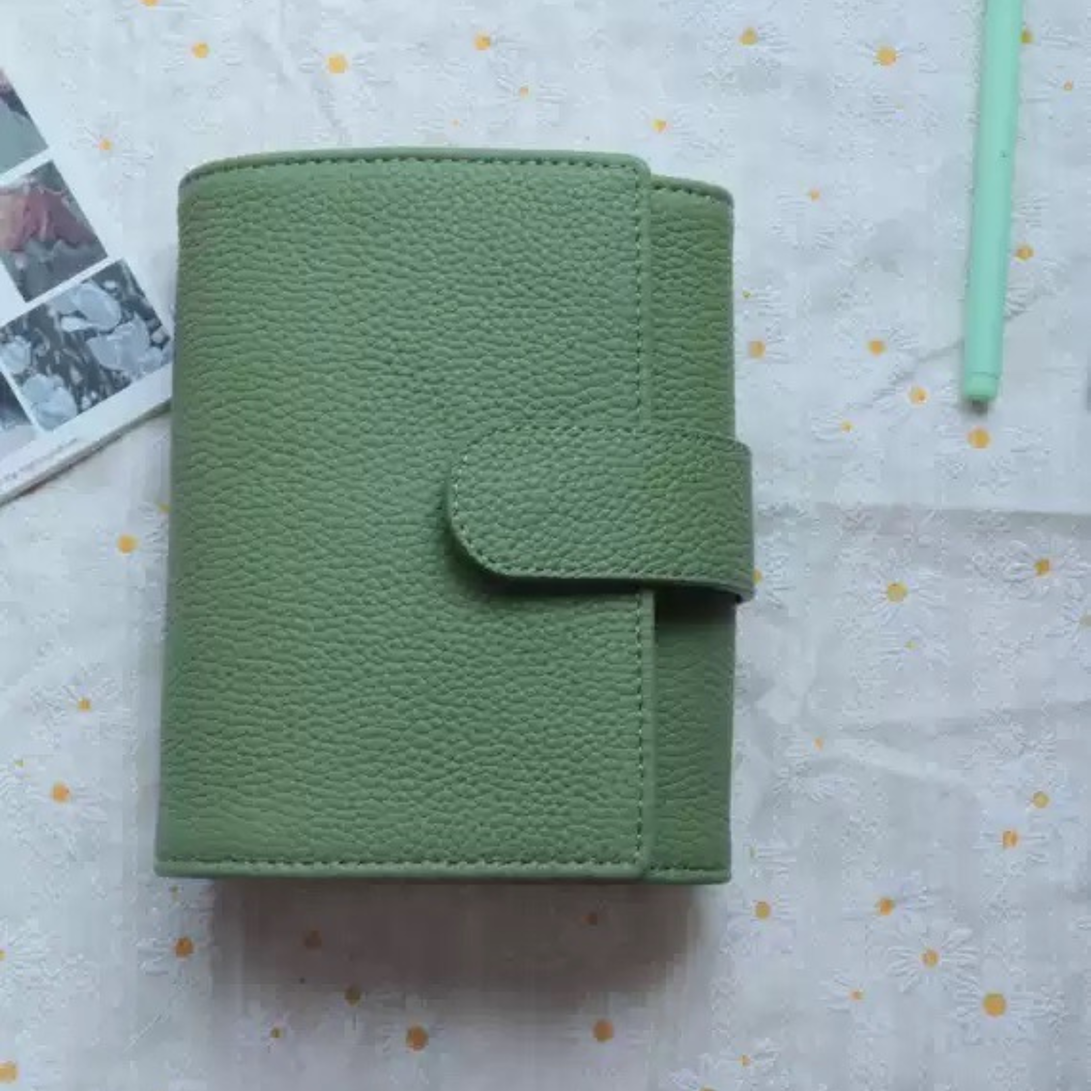 Organiseur de poche A7 en cuir pleine fleur, porte-cartes triple, classeur rechargeable 6 anneaux, carnet de voyage, carnet de croquis avec gravure personnalisée