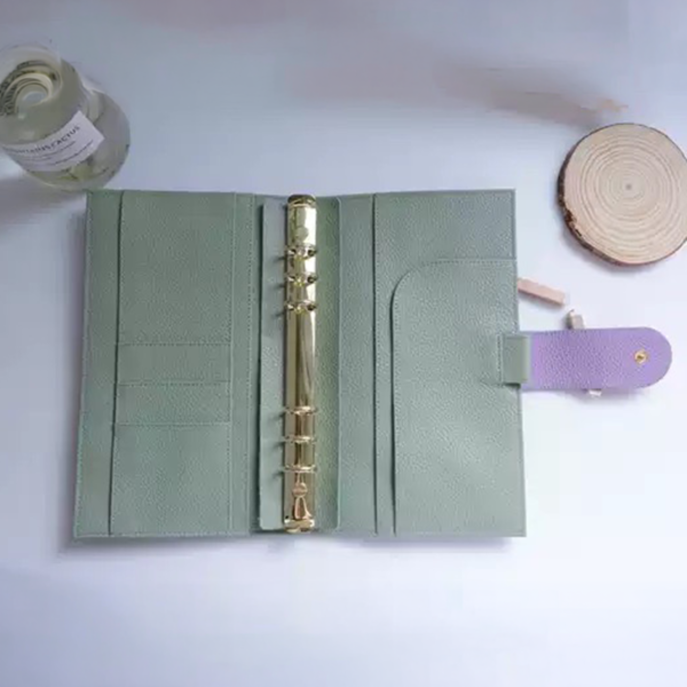 Organizer A5 aus Vollnarbenleder/PU, nachfüllbarer 6-Ring-Kalender, Reisetagebuch, Skizzenbuch mit 20 Ringen und individueller Gravur