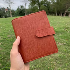 Vollnarbenleder A7 Planer 6-Ring nachfüllbarer Organizer Reisetagebuch Skizzenbuch mit individueller Gravur