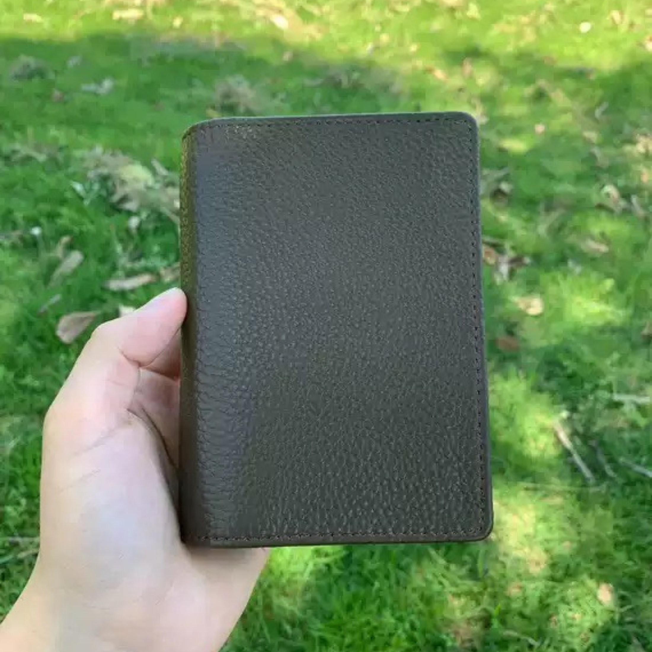 A7 Notizbuch aus Vollnarbenleder, 6-Ring-Nachfüllbuch, Reisetagebuch, Skizzenbuch mit individueller Gravur
