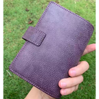 Reliure en cuir pleine fleur A7, mini agenda rechargeable 6 anneaux, carnet de voyage, carnet de croquis avec gravure personnalisée