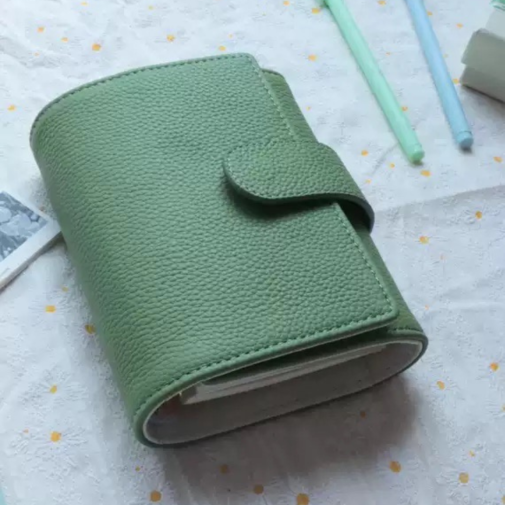 Organiseur de poche A7 en cuir pleine fleur, porte-cartes triple, classeur rechargeable 6 anneaux, carnet de voyage, carnet de croquis avec gravure personnalisée