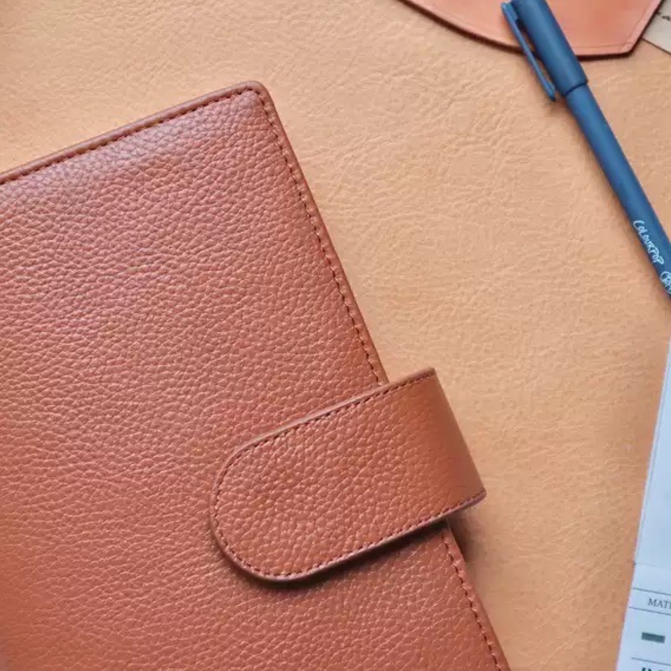 Organizer A5 aus Vollnarbenleder/PU, nachfüllbarer 6-Ring-Kalender, Reisetagebuch, Skizzenbuch mit 20 Ringen und individueller Gravur