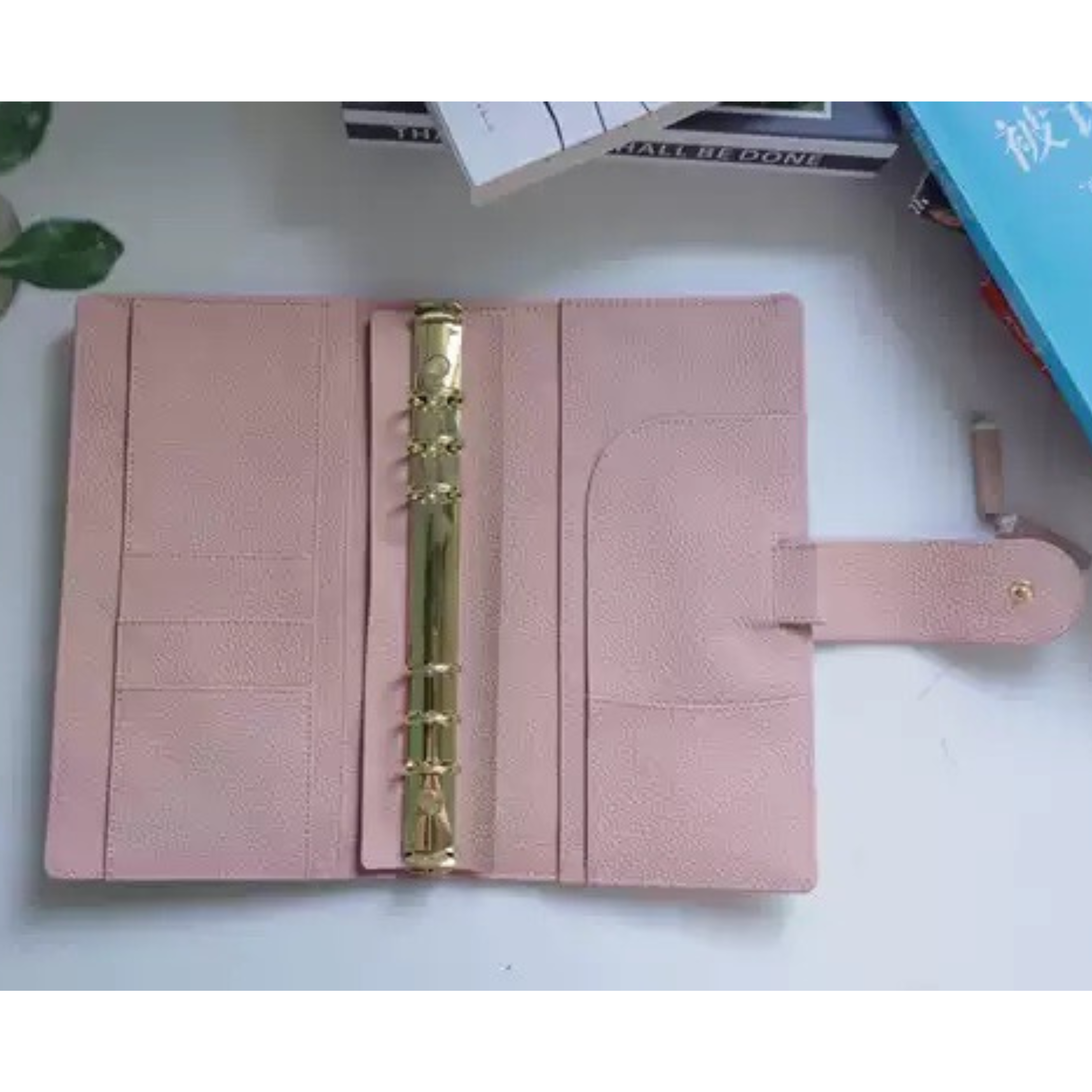 Organizer A5 aus Vollnarbenleder/PU, nachfüllbarer 6-Ring-Kalender, Reisetagebuch, Skizzenbuch mit 20 Ringen und individueller Gravur