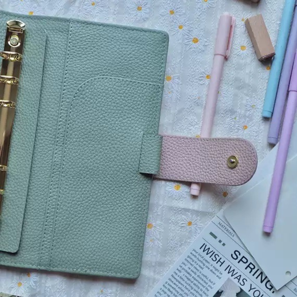 Organiseur en cuir pleine fleur A6 personnel, classeur rechargeable 6 anneaux, carnet de voyage/croquis avec gravure personnalisée