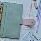 Organiseur en cuir pleine fleur A6 personnel, classeur rechargeable 6 anneaux, carnet de voyage/croquis avec gravure personnalisée