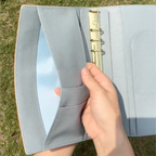 Organizer A5 aus Vollnarbenleder/PU, nachfüllbarer 6-Ring-Kalender, Reisetagebuch, Skizzenbuch mit 20 Ringen und individueller Gravur