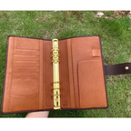 Notizbuch aus Vollnarbenleder A5s/puo mit 6 Ringen, nachfüllbarer Organizer, Reisetagebuch, Skizzenbuch mit individueller Gravur