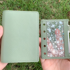 Organiseur A7 en cuir pleine fleur, rechargeable, 6 anneaux, carnet de voyage, carnet de croquis avec gravure personnalisée