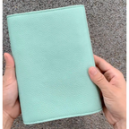 Full Grain Leather Trifold Planner A6 Personal 6Ring Refillable Binder Travelers Journal Sketchbook with Custom Engraving