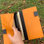 Organizer A5 aus Vollnarbenleder/PU, nachfüllbarer 6-Ring-Kalender, Reisetagebuch, Skizzenbuch mit 20 Ringen und individueller Gravur