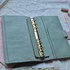 Organiseur en cuir pleine fleur A6 personnel, classeur rechargeable 6 anneaux, carnet de voyage/croquis avec gravure personnalisée