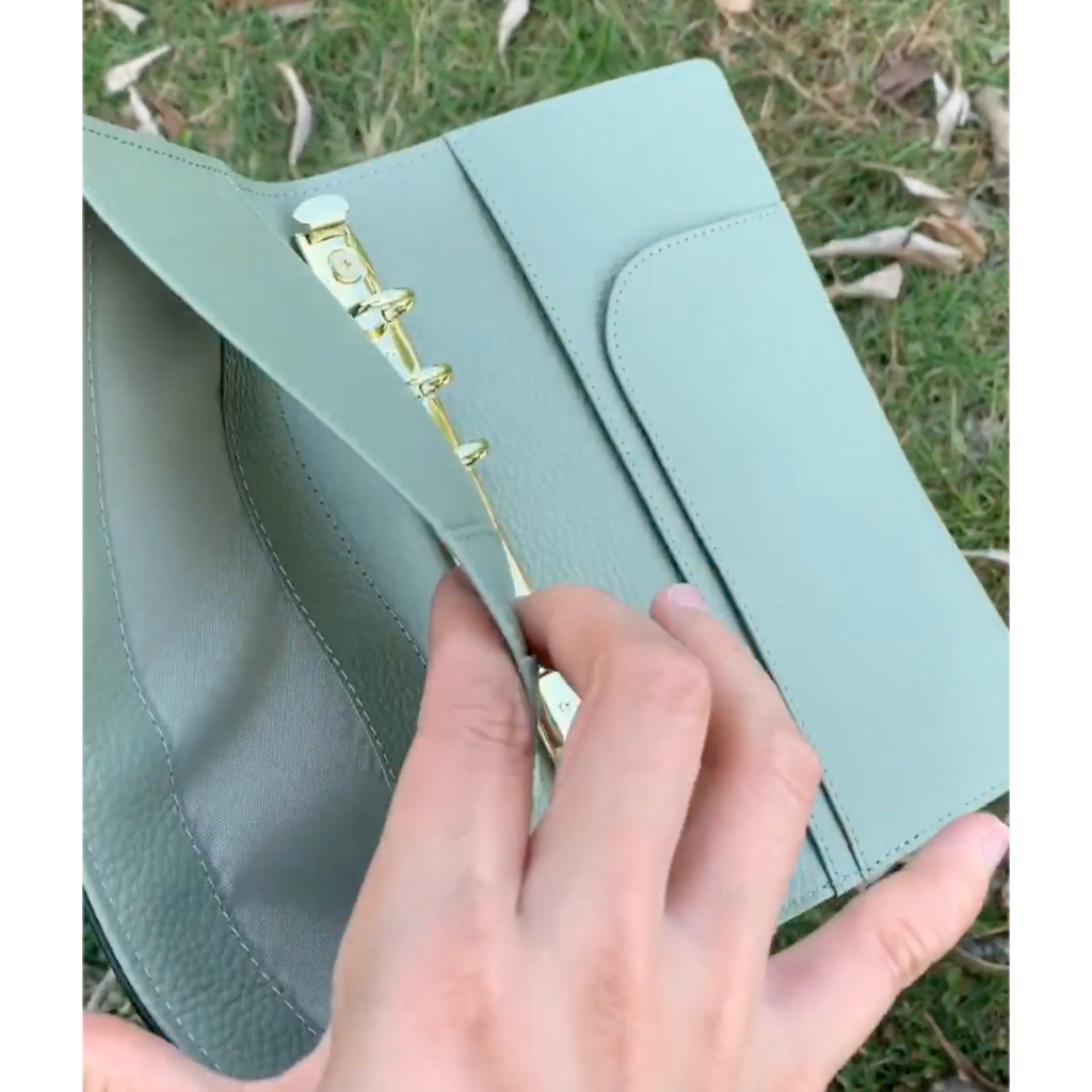 Terminkalender A6 aus vollnarbigem Leder, personalisiert, 6-Ringbuch, nachfüllbar, Reisetagebuch, Skizzenbuch mit individueller Gravur