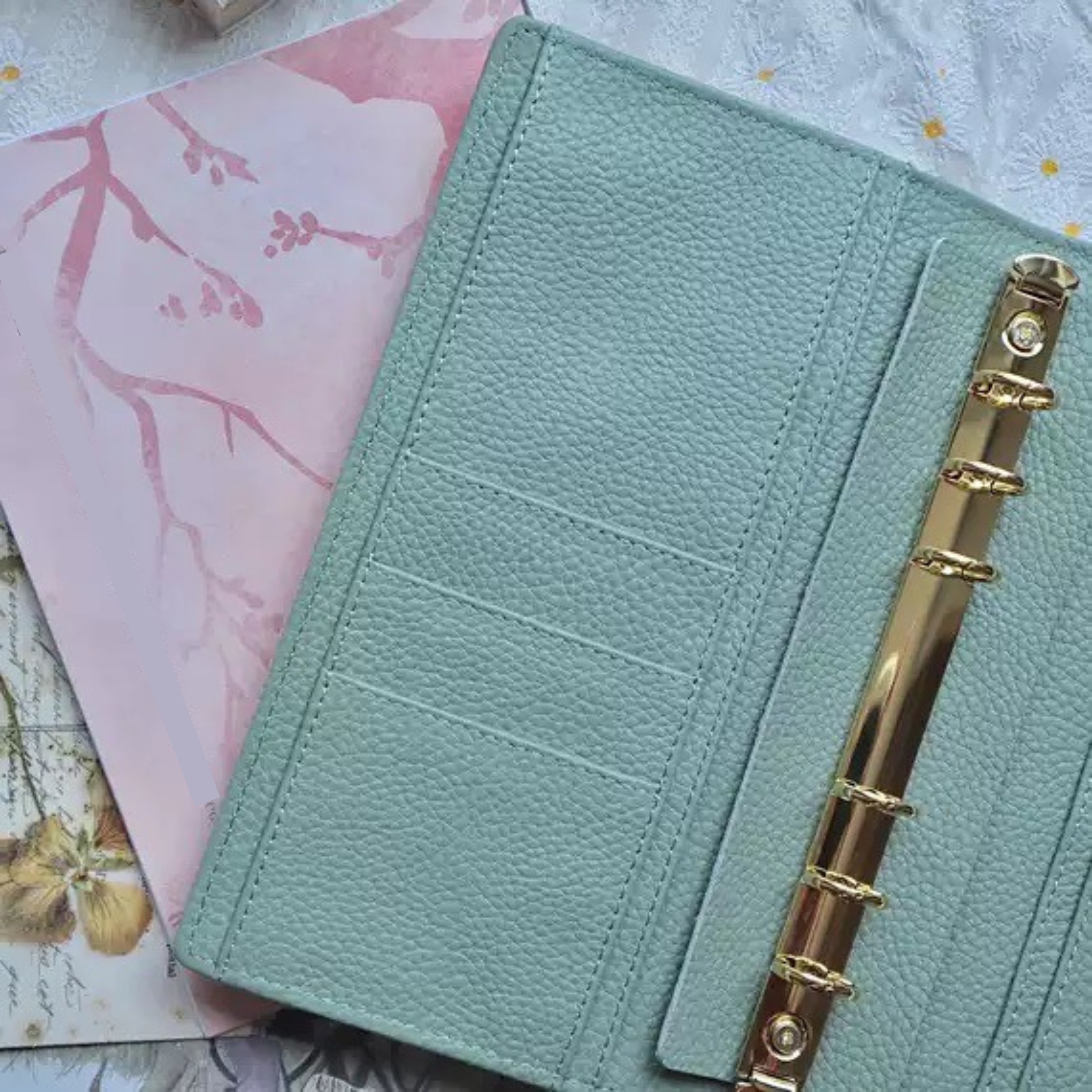 Organiseur en cuir pleine fleur A6 personnel, classeur rechargeable 6 anneaux, carnet de voyage/croquis avec gravure personnalisée