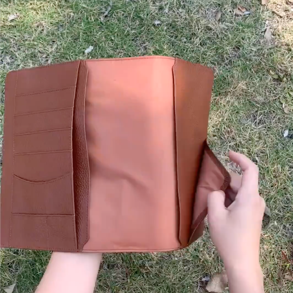 A5 Organizer aus Vollnarbenleder, Reisetagebuch, Skizzenbuch, Aktenordner mit individueller Gravur