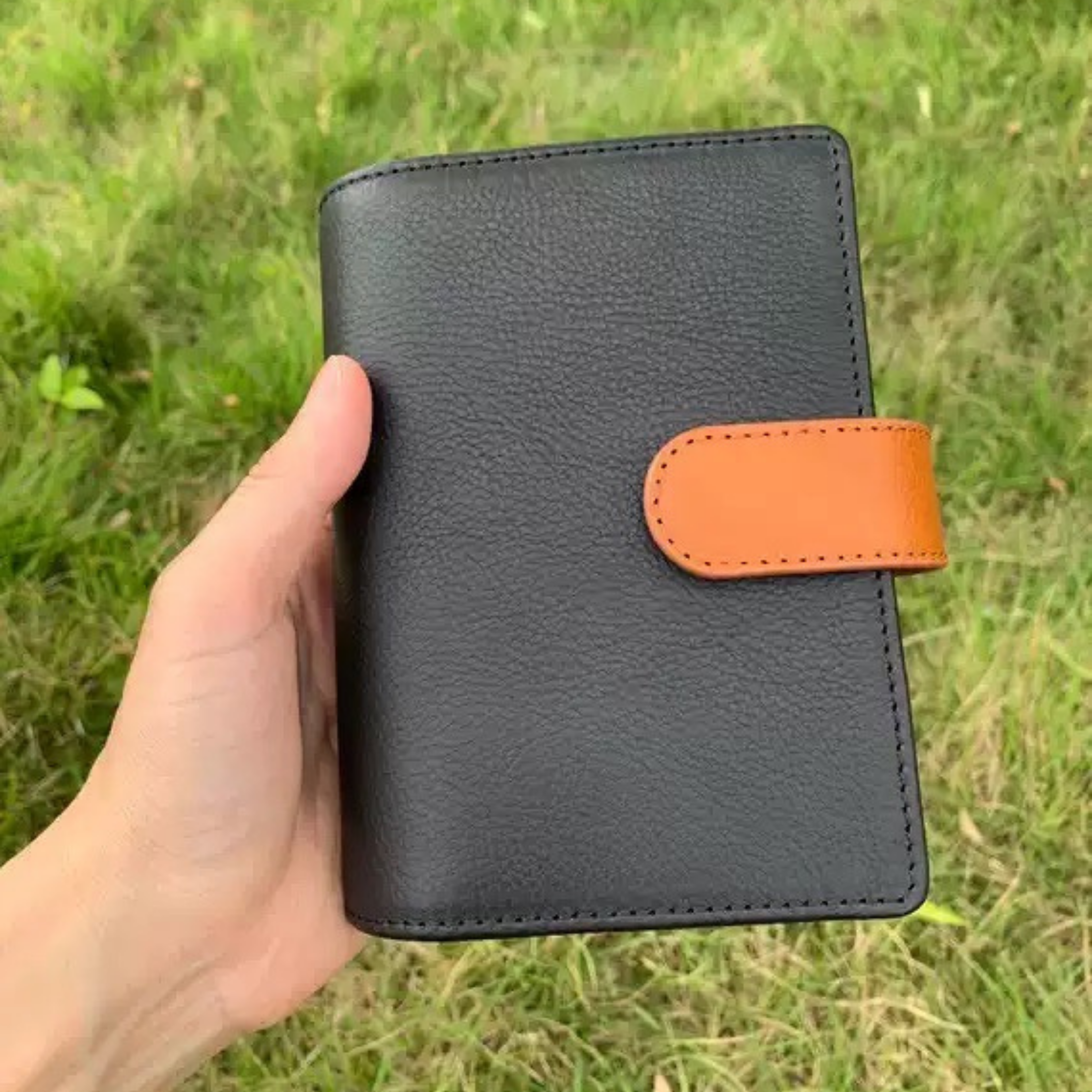 Vollnarbenleder A7 Organizer 6-Ring nachfüllbarer Planer Reise-Tagebuch Skizzenbuch mit individueller Gravur