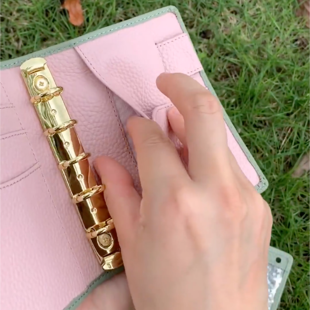 Organiseur A7 en cuir pleine fleur, rechargeable, 6 anneaux, carnet de voyage, carnet de croquis avec gravure personnalisée