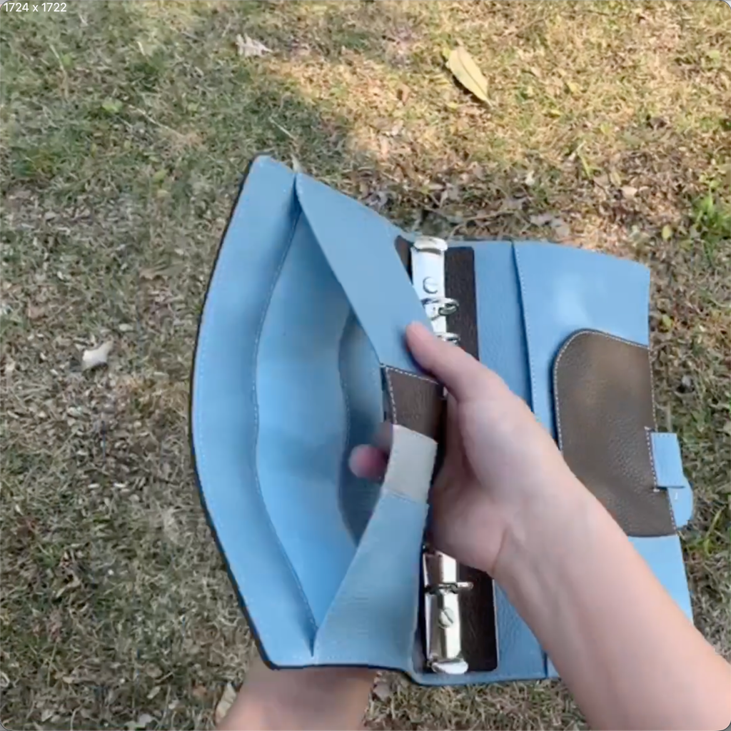 Organizer A5 aus Vollnarbenleder/PU, nachfüllbarer 6-Ring-Kalender, Reisetagebuch, Skizzenbuch mit 20 Ringen und individueller Gravur