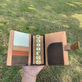 Vollnarbenleder A7 Organizer Mini Größe 6 Ringe Nachfüllbarer Planer Reisetagebuch Skizzenbuch mit individueller Gravur