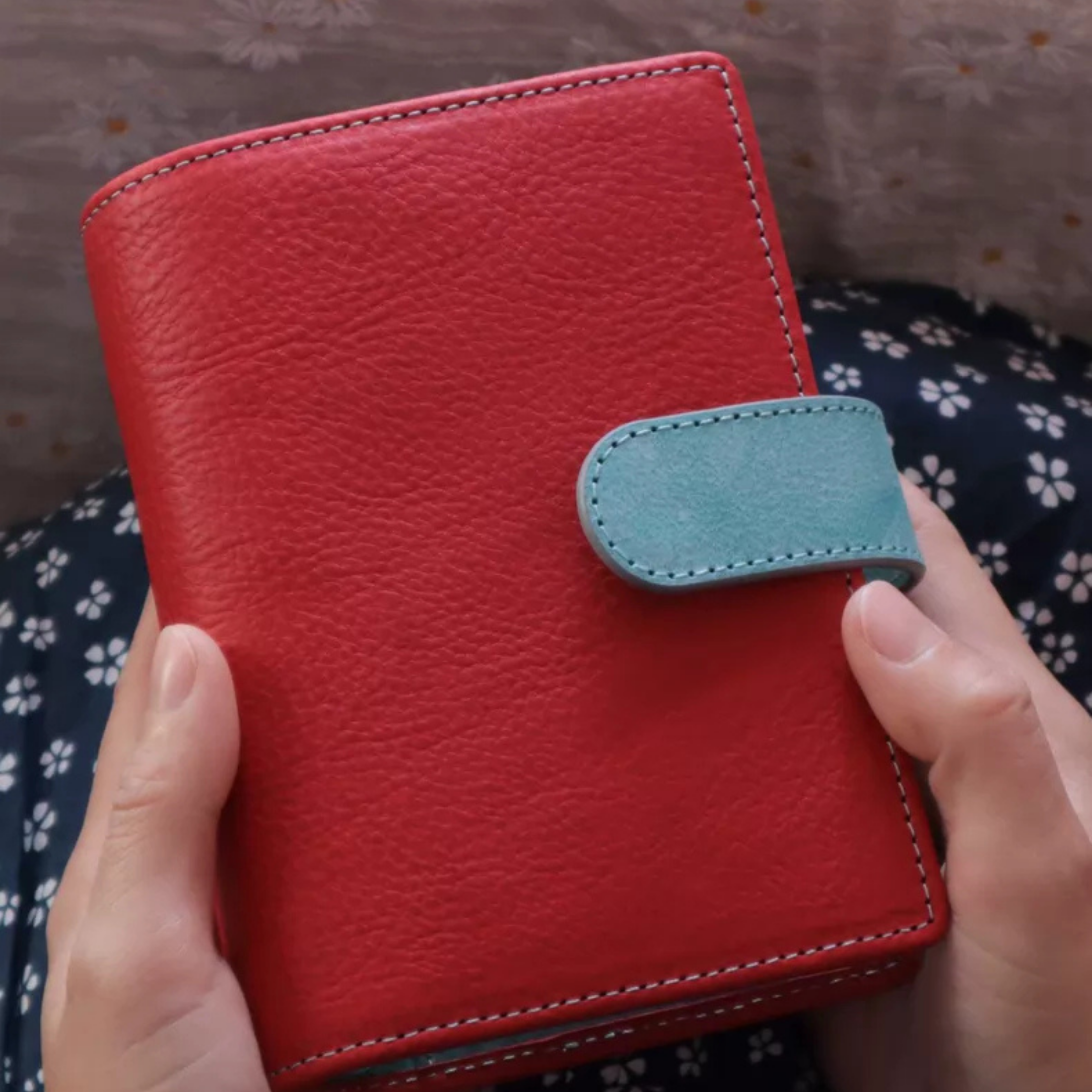 Organiseur A7 en cuir pleine fleur, carnet de voyage rechargeable 6 anneaux avec gravure personnalisée