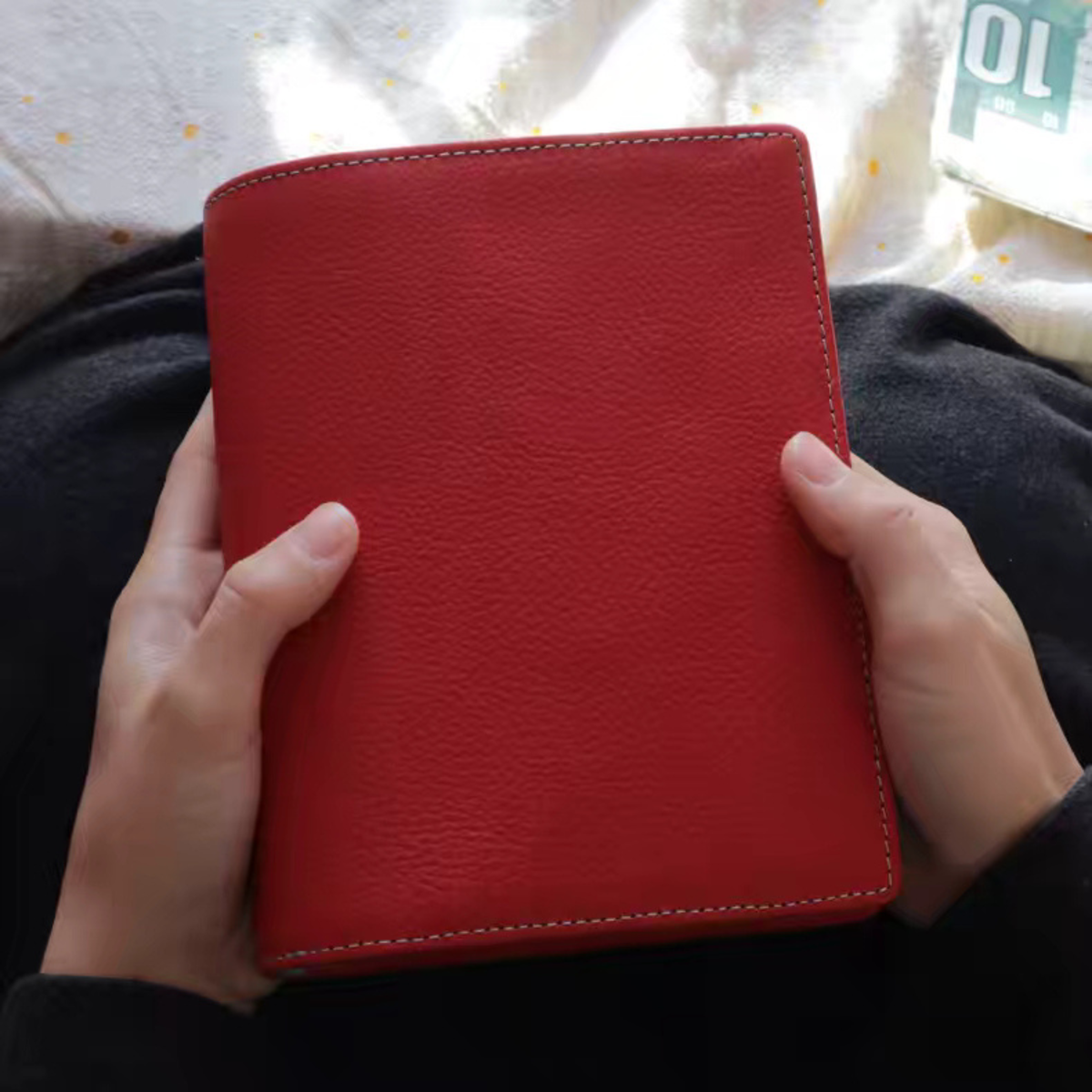 Full Grain Leather Binder A6 6-Ring Refillable Planner Travelers Journal Sketchbook with Customizable Engraving Journal
