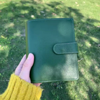 Reliure en cuir pleine fleur A7, mini agenda rechargeable 6 anneaux, carnet de voyage, carnet de croquis avec gravure personnalisée