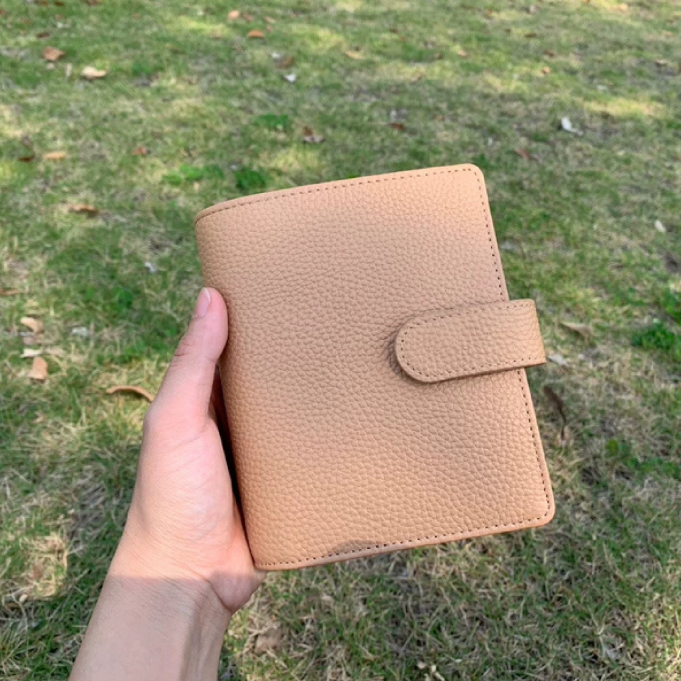 Vollnarbenleder A7 Organizer Mini Größe 6 Ringe Nachfüllbarer Planer Reisetagebuch Skizzenbuch mit individueller Gravur