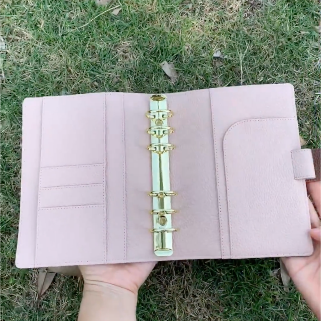 Reliure en cuir pleine fleur A6, organiseur 6 anneaux rechargeable, carnet de voyage, carnet de croquis avec gravure personnalisée