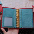 Organiseur A7 en cuir pleine fleur, carnet de voyage rechargeable 6 anneaux avec gravure personnalisée