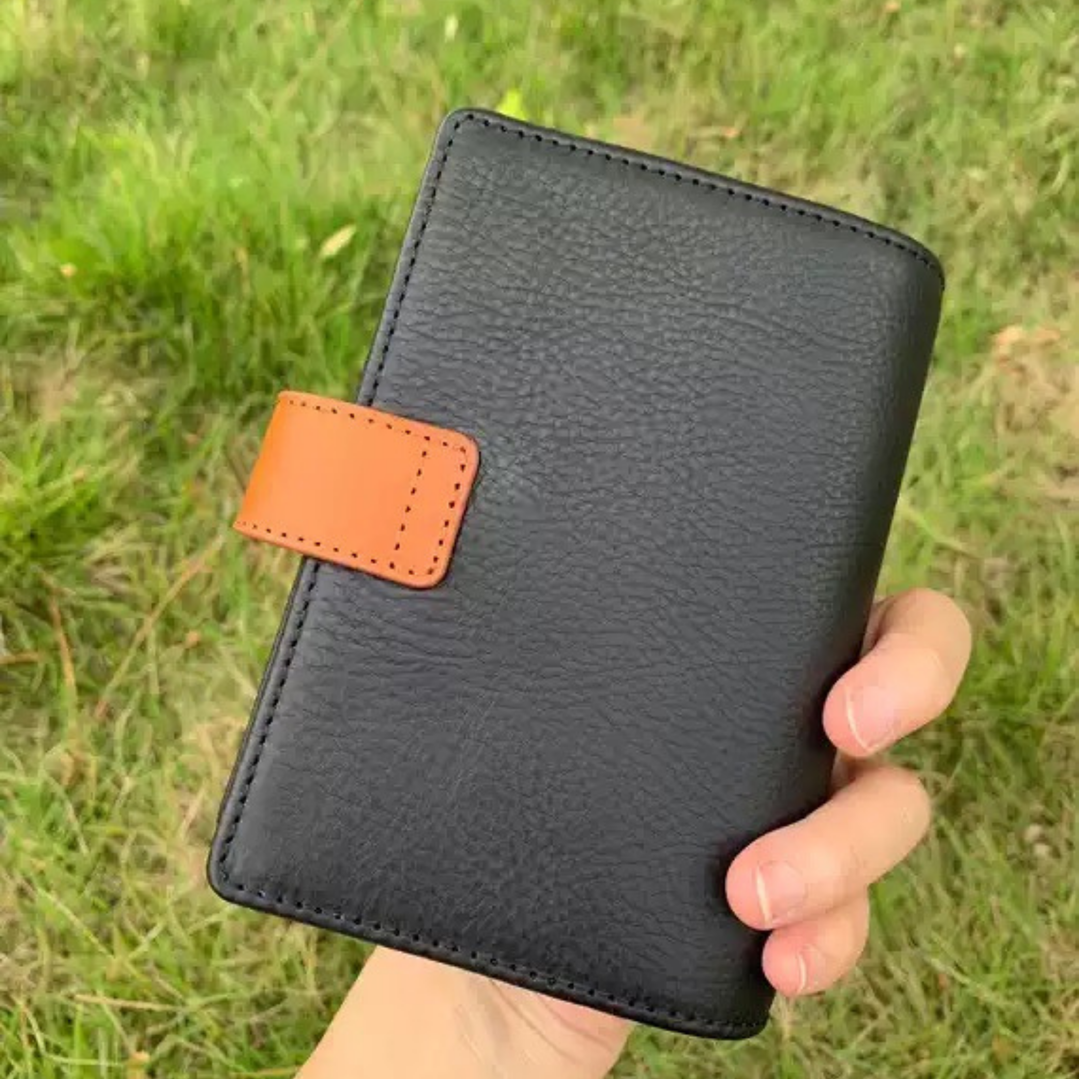 Vollnarbenleder A7 Organizer 6-Ring nachfüllbarer Planer Reise-Tagebuch Skizzenbuch mit individueller Gravur