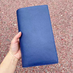 Full Grain Leather Planner A5s/puo 6 Ring Refillable Binder in Blue and Orange Travelers Journal 20 Ring Sketchbook with Custom Engraving