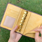 Reliure en cuir pleine fleur A7, mini agenda rechargeable 6 anneaux, carnet de voyage, carnet de croquis avec gravure personnalisée