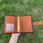 Vollnarbenleder A7 Organizer 6-Ring nachfüllbarer Planer Reise-Tagebuch Skizzenbuch mit individueller Gravur