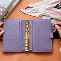Organiseur en cuir pleine fleur A6 personnel, classeur rechargeable 6 anneaux, carnet de voyage/croquis avec gravure personnalisée