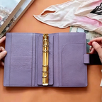 Organiseur en cuir pleine fleur A6 personnel, classeur rechargeable 6 anneaux, carnet de voyage/croquis avec gravure personnalisée