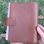 Reliure en cuir pleine fleur A6, organiseur 6 anneaux rechargeable, carnet de voyage, carnet de croquis avec gravure personnalisée