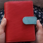 Organiseur A7 en cuir pleine fleur, carnet de voyage rechargeable 6 anneaux avec gravure personnalisée