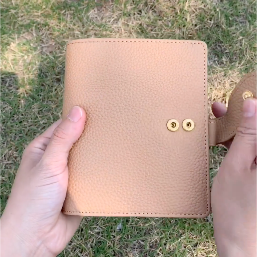 Vollnarbenleder A7 Organizer Mini Größe 6 Ringe Nachfüllbarer Planer Reisetagebuch Skizzenbuch mit individueller Gravur