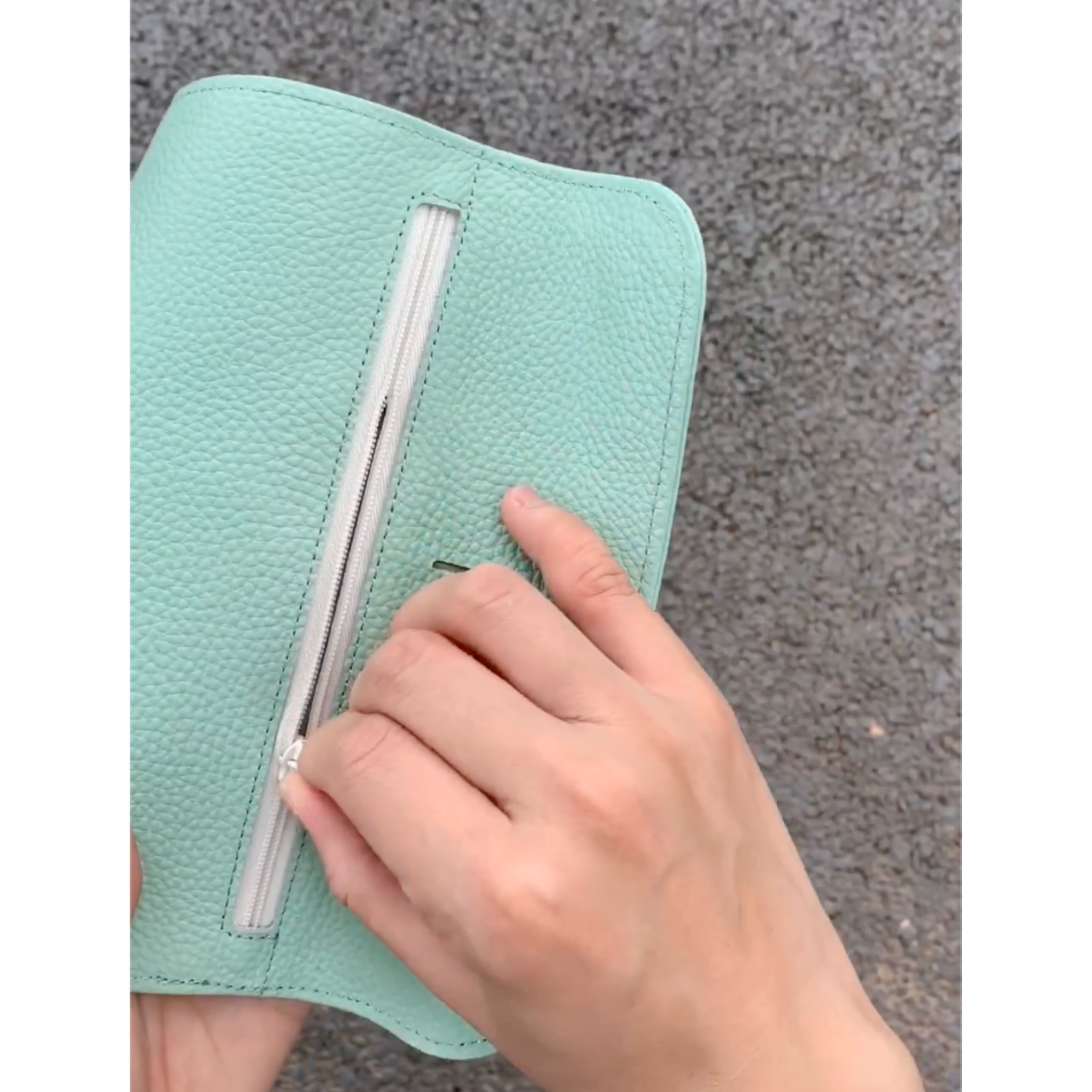 Full Grain Leather Trifold Planner A6 Personal 6Ring Refillable Binder Travelers Journal Sketchbook with Custom Engraving