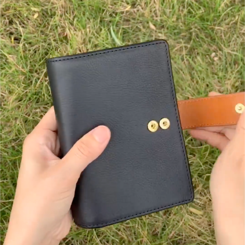 Vollnarbenleder A7 Organizer 6-Ring nachfüllbarer Planer Reise-Tagebuch Skizzenbuch mit individueller Gravur